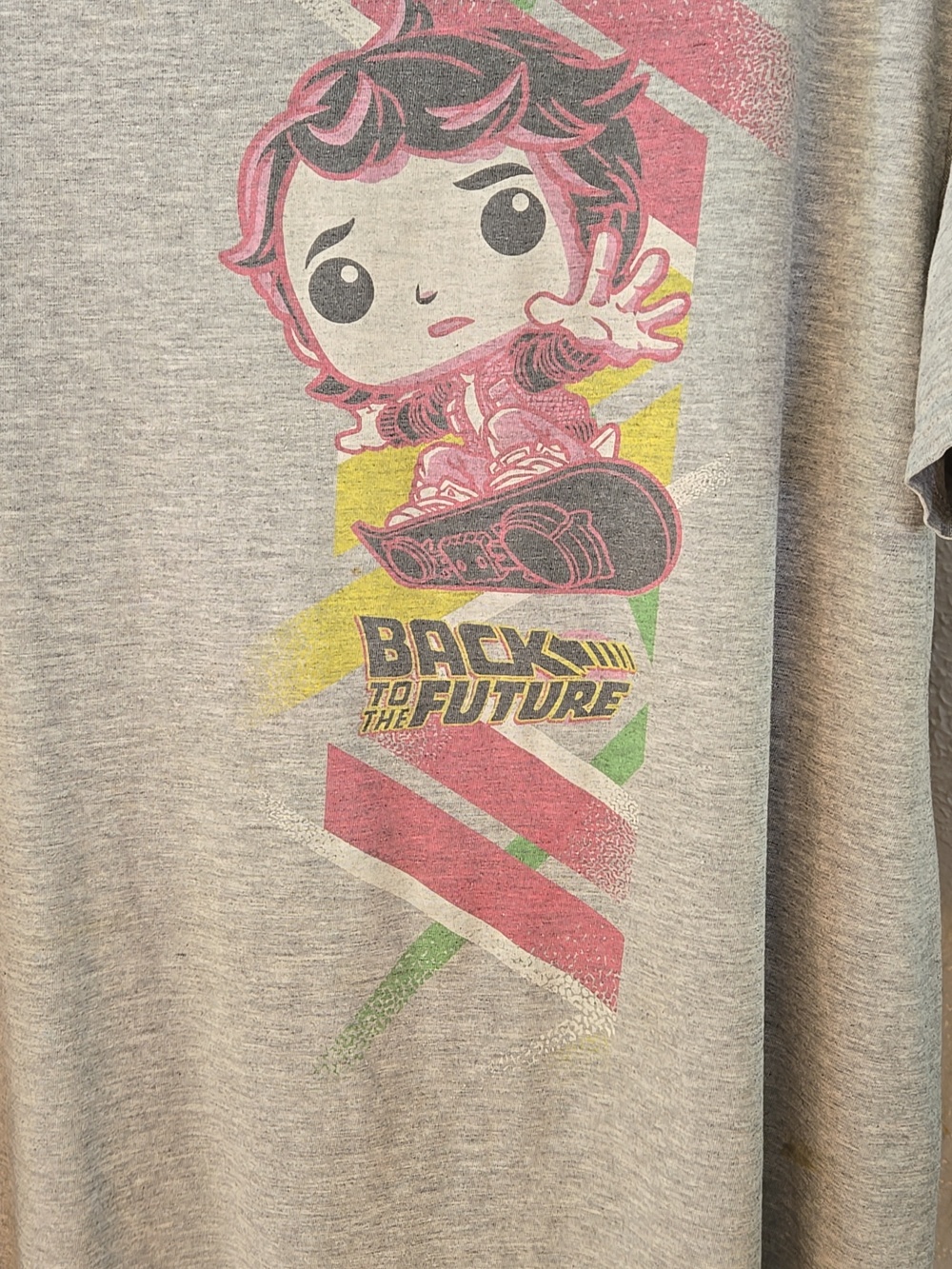 Mens Back to the Future Funko Gray Graphic Tee - Picture 3 of 5